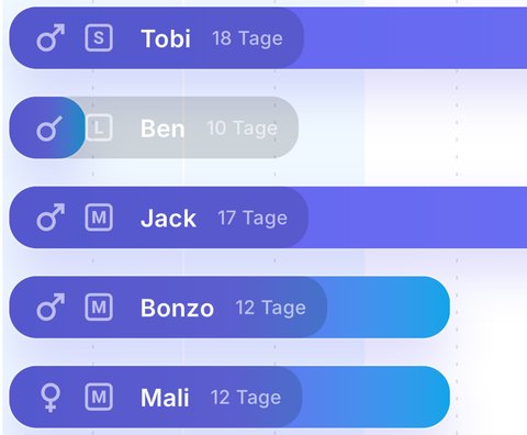 Buchungsübersicht Feature 1