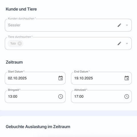 Buchungsübersicht Feature 3