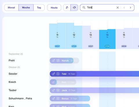 Buchungsübersicht Feature 6