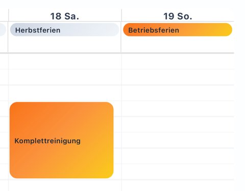 Buchungsübersicht Feature 3